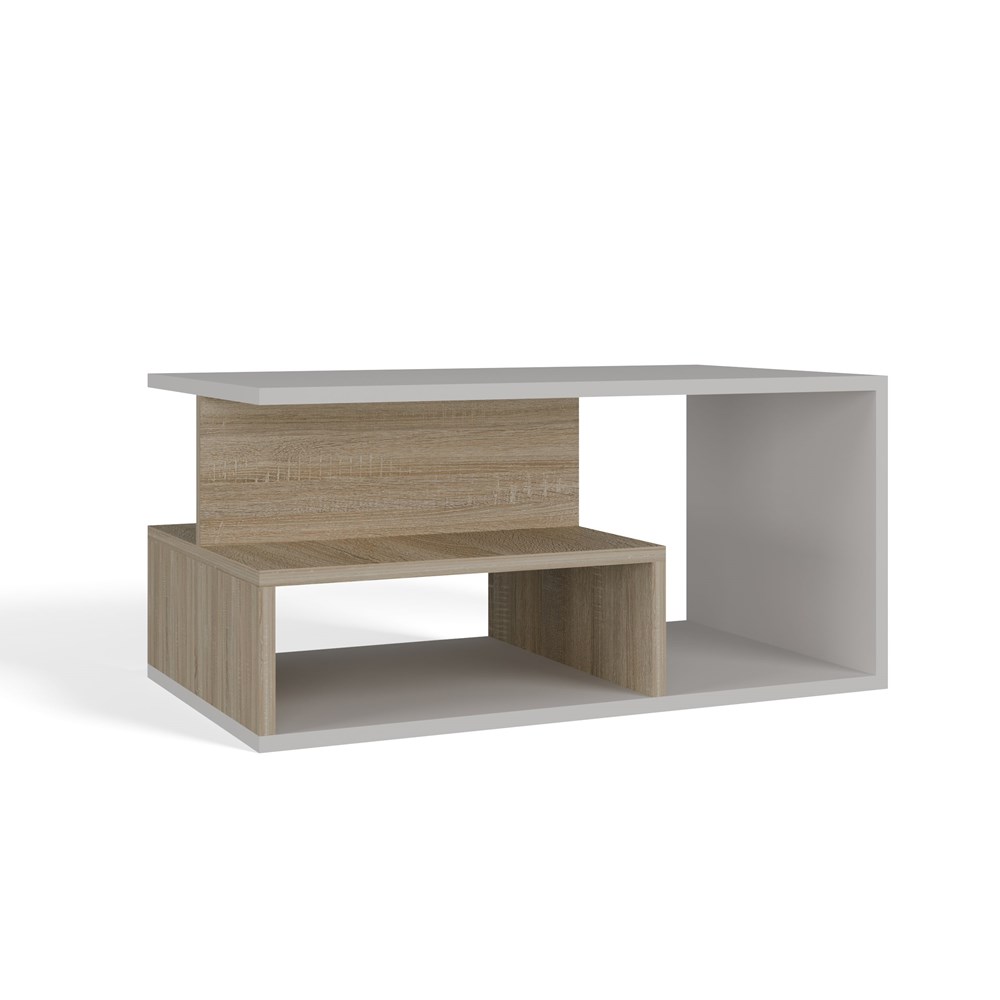 1 Prima Coffee Table - White & Sonoma Oak - Image 1