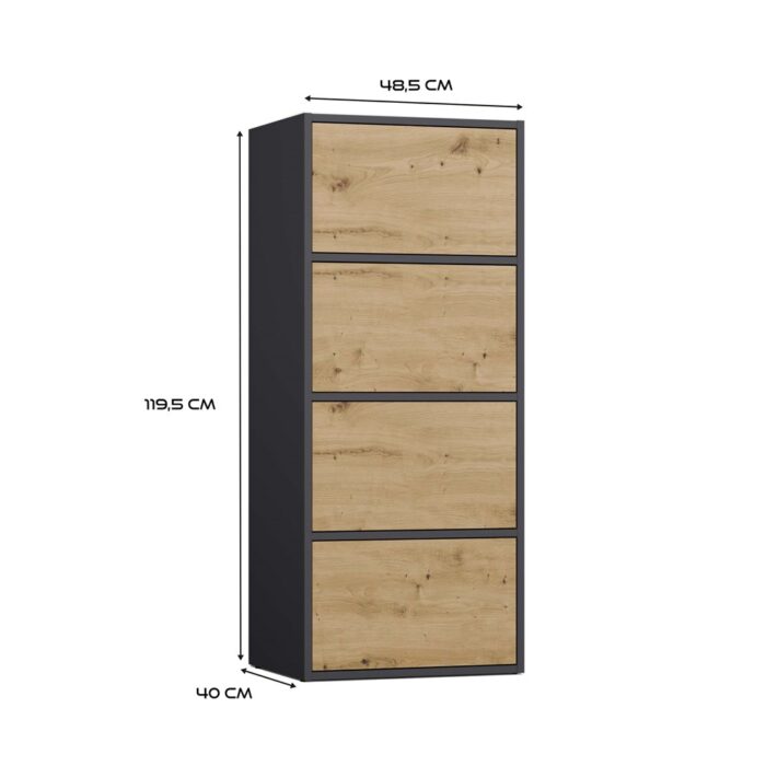 Alma Anthracite & Oak Sideboard - Image 6