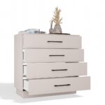 Amber 4-Drawer Dresser in Beige Finish - Image 6