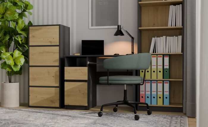 Alma Anthracite & Oak Sideboard - Image 5