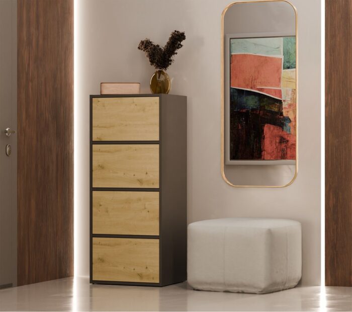 Alma Anthracite & Oak Sideboard - Image 2