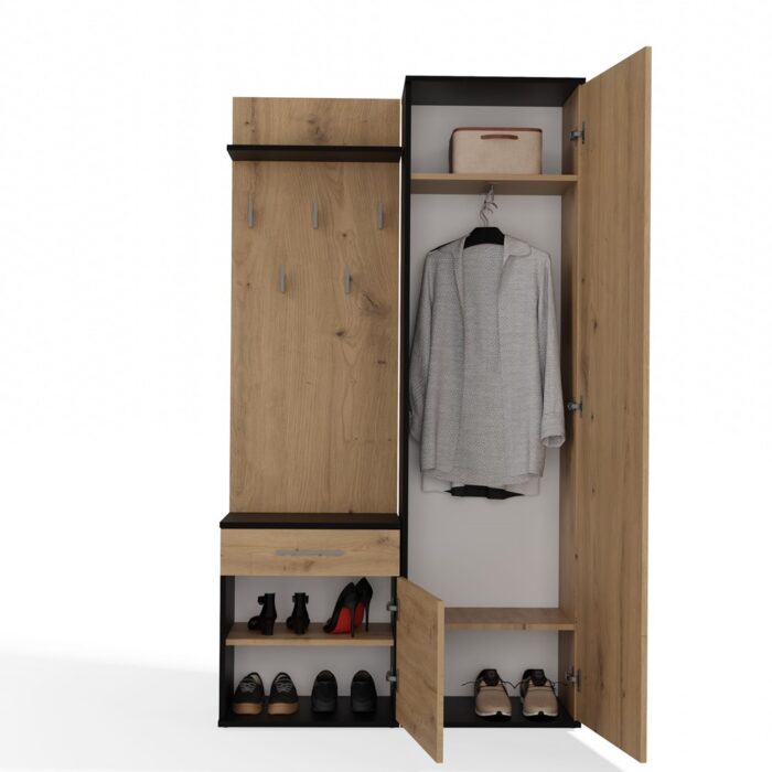 Aventis Anthracite Oak Wardrobe - Image 4