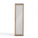 Duo Wardrobe with Mirror - Anthracite & Artisan Oak - Image 3