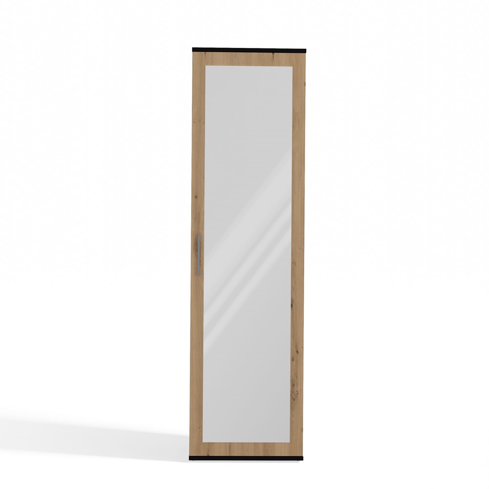 2 Duo Wardrobe with Mirror - Anthracite & Artisan Oak - Image 3