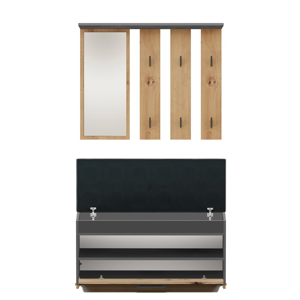 20-st-close-artisan Parma Hallway Set - Anthracite & Artisan Oak - Image 3