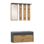 Parma Hallway Set - Anthracite & Artisan Oak