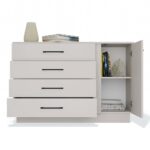 Amber Storage Cabinet with 1 Door & 4 Drawers – Beige - Image 8