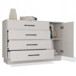 Amber Storage Cabinet with 1 Door & 4 Drawers – Beige - Image 9