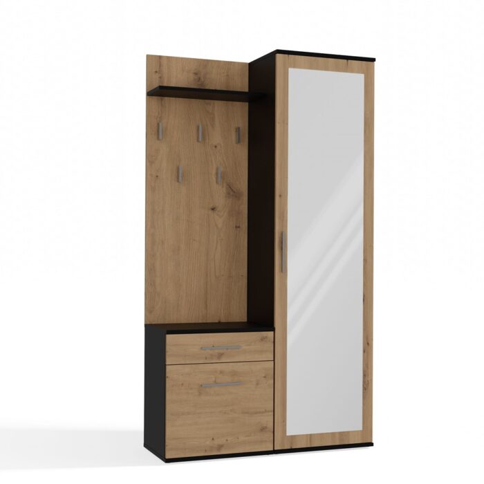 Aventis Anthracite Oak Wardrobe - Image 1