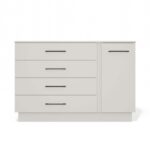 Amber Storage Cabinet with 1 Door & 4 Drawers – Beige - Image 7