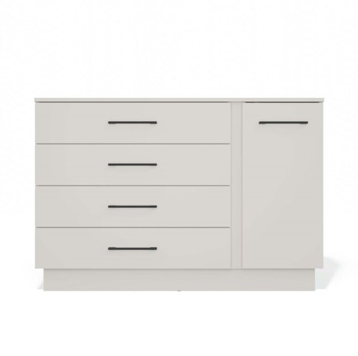 Amber Storage Cabinet with 1 Door & 4 Drawers – Beige - Image 7