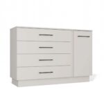 Amber Storage Cabinet with 1 Door & 4 Drawers – Beige - Image 12