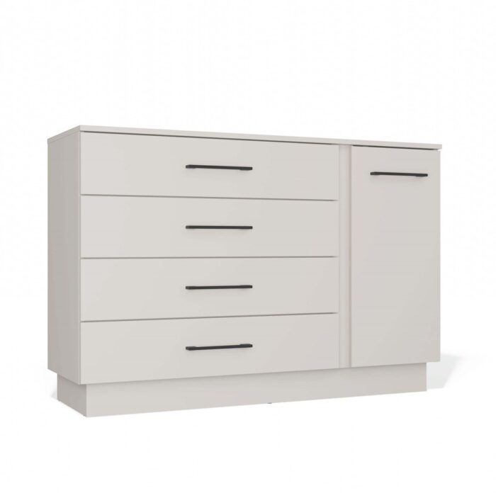 Amber Storage Cabinet with 1 Door & 4 Drawers – Beige - Image 12
