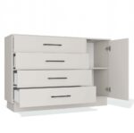 Amber Storage Cabinet with 1 Door & 4 Drawers – Beige - Image 13