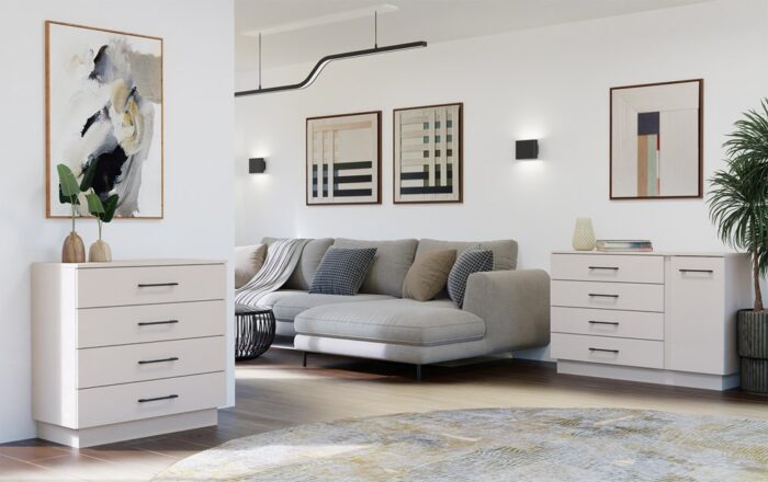 Amber 4-Drawer Dresser in Beige Finish - Image 3