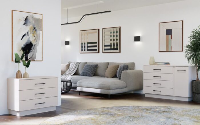 Amber 3-Drawer Chest – Cashmere Beige - Image 3