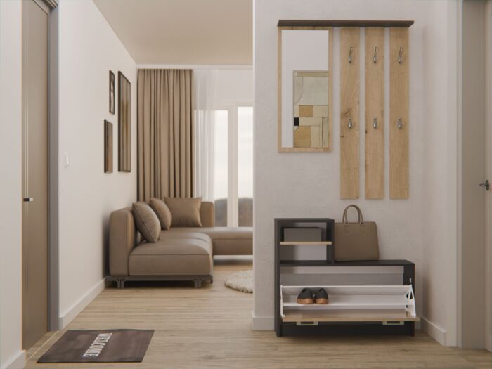 Cedar Anthracite Oak Wardrobe - Image 6