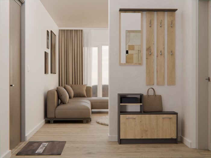 Cedar Anthracite Oak Wardrobe - Image 5