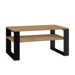 Modern 1P Coffee Table - Artisan Oak & Black