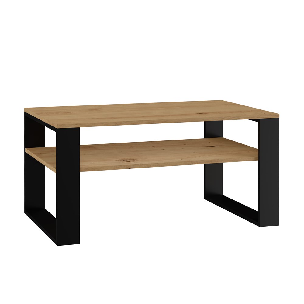 Artisan-3 Modern 1P Coffee Table - Artisan Oak & Black - Image 1