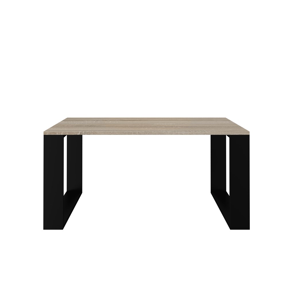 B-Sonoma-1 Modern Coffee Table - Sonoma Oak & Black - Image 2