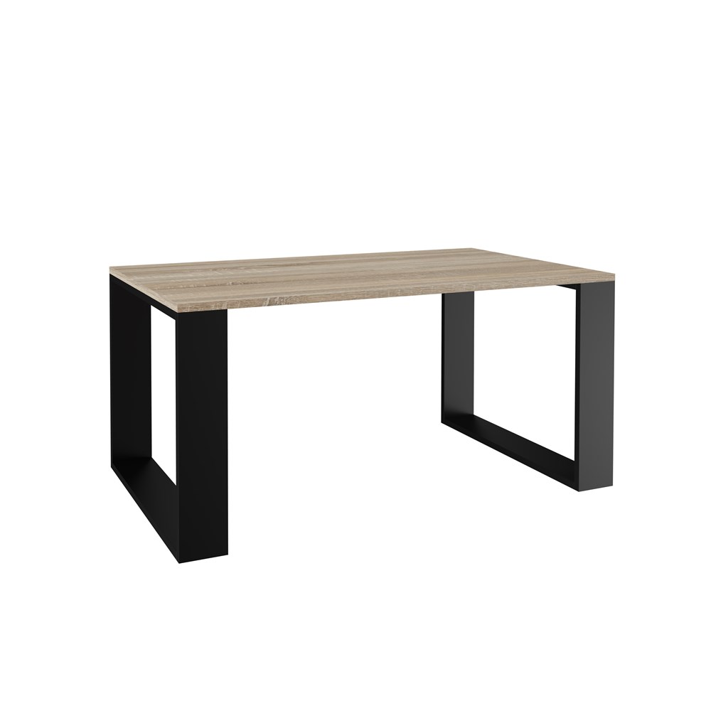 B-sonoma-2 Modern Coffee Table - Sonoma Oak & Black - Image 1