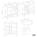 Colin White Cabinet with Drawer & Doors - Image 5