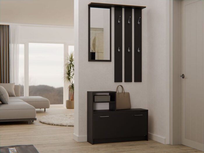 Ebony Black Wardrobe - Image 1
