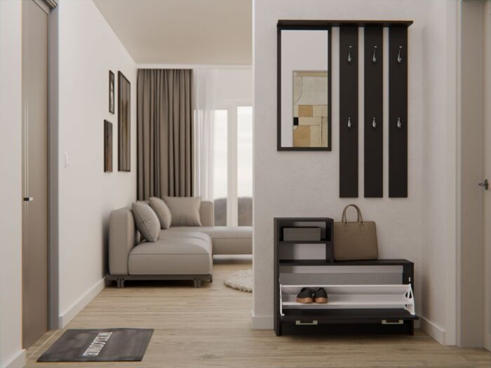Ebony Black Wardrobe - Image 2