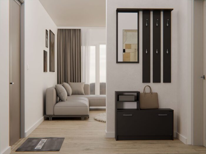 Ebony Black Wardrobe - Image 5