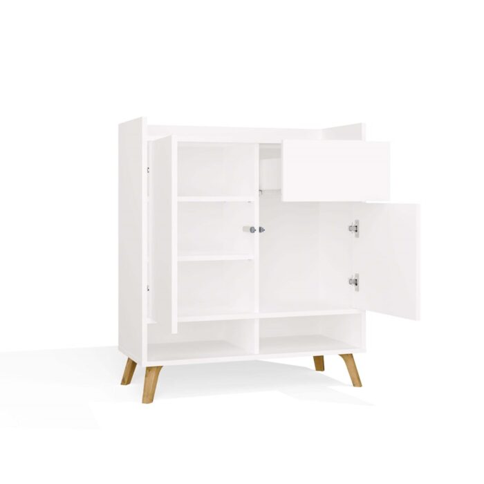 Colin White Cabinet with Drawer & Doors - Image 9