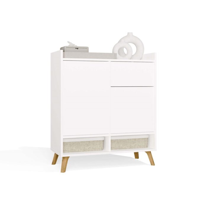 Colin White Cabinet with Drawer & Doors - Image 7