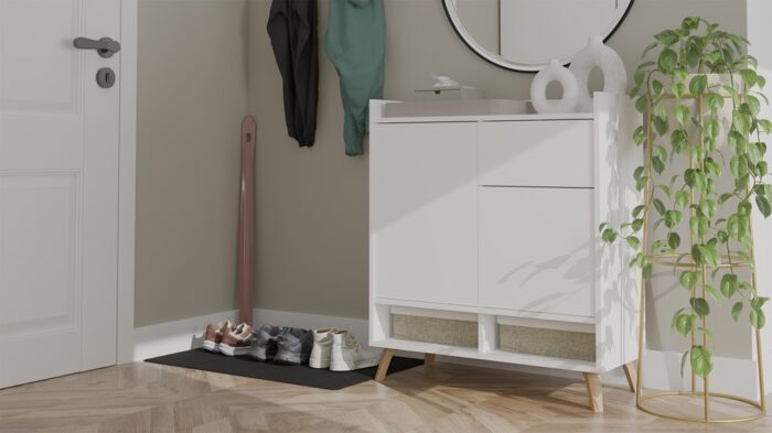 Colin White Cabinet with Drawer & Doors - Image 4