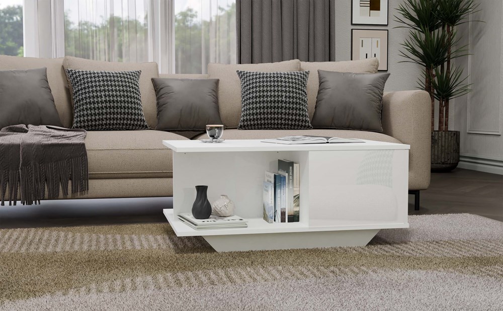 DENVER_BIEL_POLYSK2 Denver Coffee Table - White Gloss - Image 3