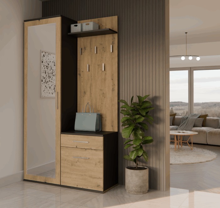 Aventis Anthracite Oak Wardrobe - Image 7