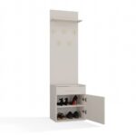 Duo Hallway Set - Shoe Cabinet & Coat Rack - Cashmere - Image 2