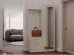 Duo Hallway Set with Mirror Wardrobe - Cashmere Beige - Image 3
