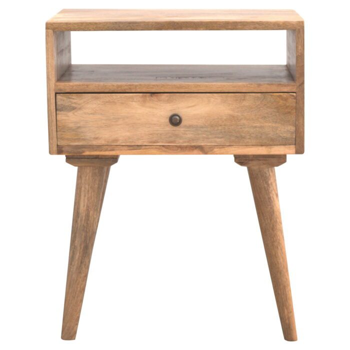 Modern Bedside with Open Slot - Image 1