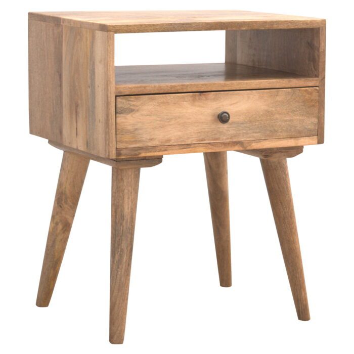 Modern Bedside with Open Slot - Image 2