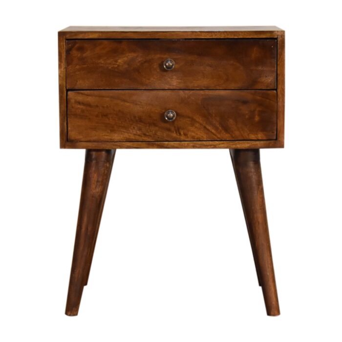 Chestnut Modern Solid Wood Bedside - Image 1