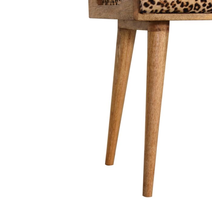 Leopard Velvet Tray Style Footstool - Image 5