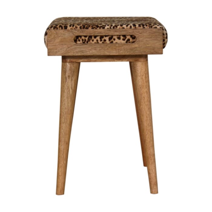 Leopard Velvet Tray Style Footstool - Image 6