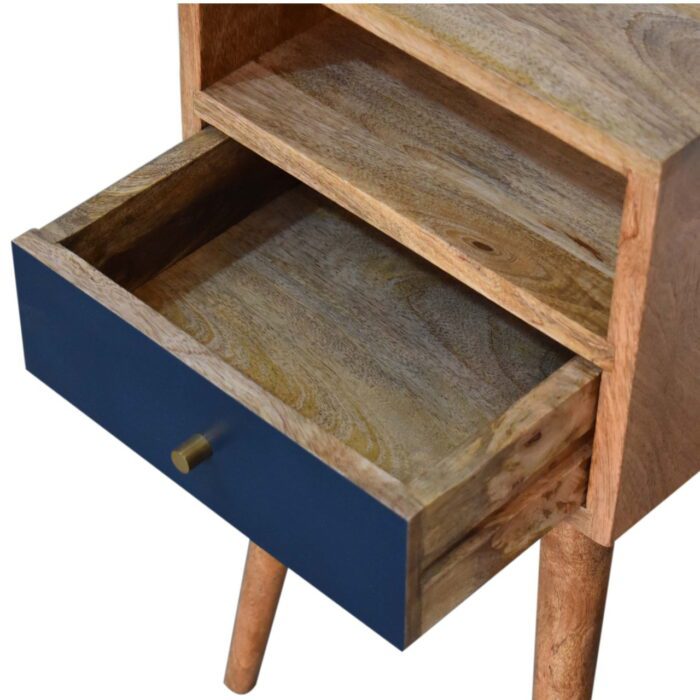 Mini Navy Blue Hand Painted Bedside - Image 4