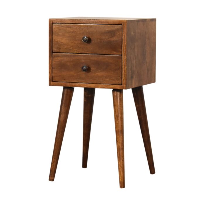 Mini 2 Drawer Chestnut Bedside - Image 1
