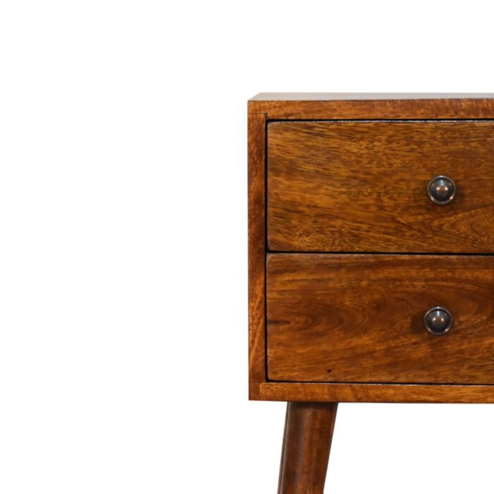 Mini 2 Drawer Chestnut Bedside - Image 3