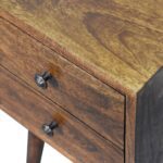 Mini 2 Drawer Chestnut Bedside - Image 4