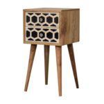 Mini Bone Inlay 2 Drawer Bedside - Image 2