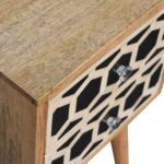 Mini Bone Inlay 2 Drawer Bedside - Image 5