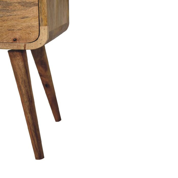 Mini Oak-ish Curved Bedside - Image 6