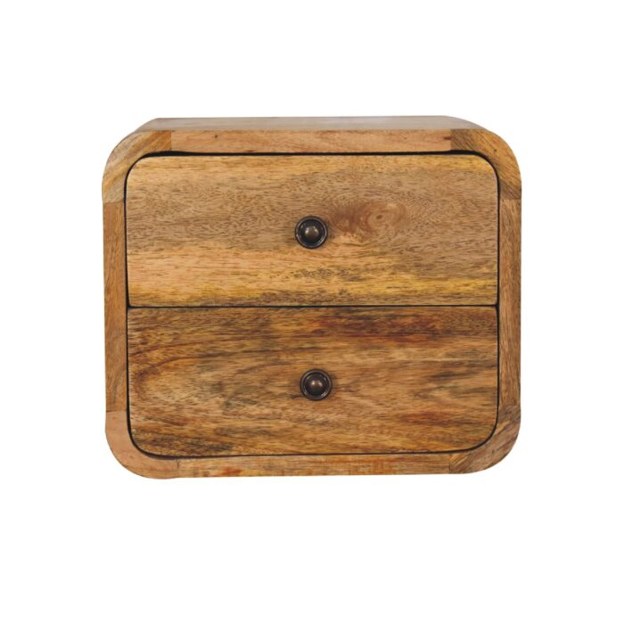 Mini Curve Oak-ish Floating Bedside - Image 1